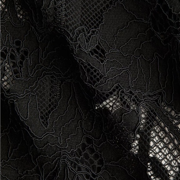 H&M NWT black lace puff sleeve top - Picture 7 of 9